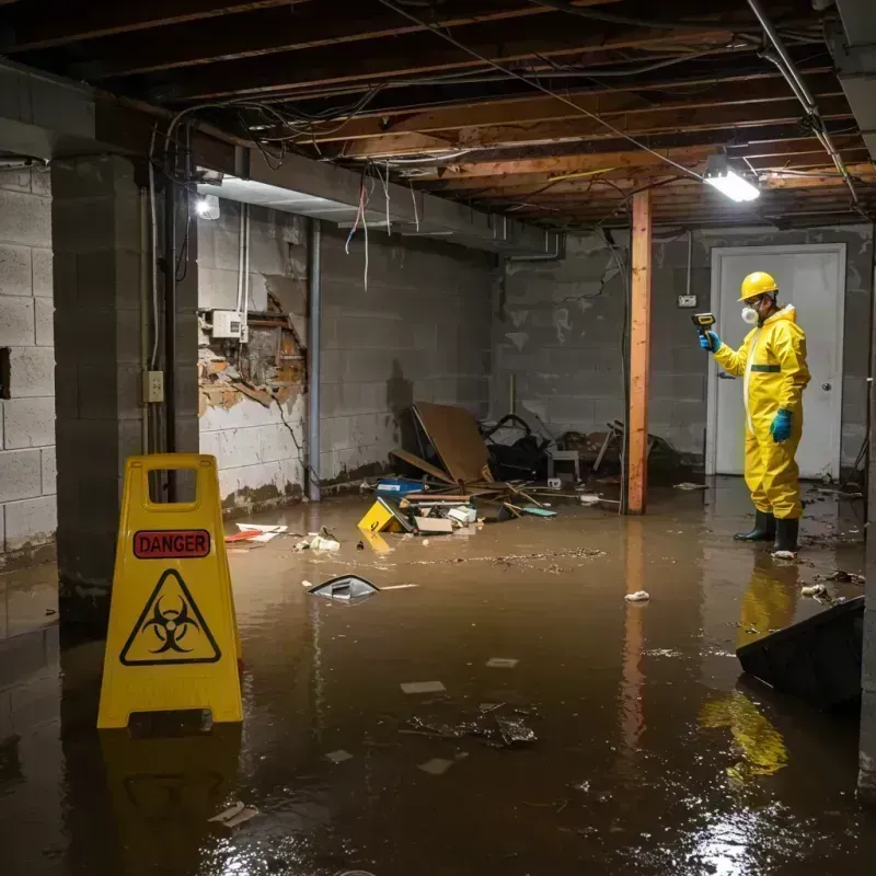 Flooded Basement Electrical Hazard in Walnut, CA Property